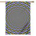 Psychedelic Web Optical Illusion House Flag