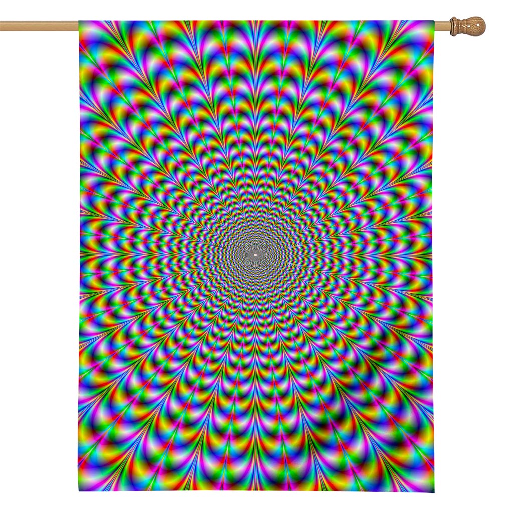 Psychedelic Web Optical Illusion House Flag