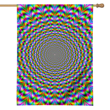 Psychedelic Web Optical Illusion House Flag