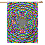 Psychedelic Web Optical Illusion House Flag