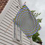 Psychedelic Web Optical Illusion House Flag