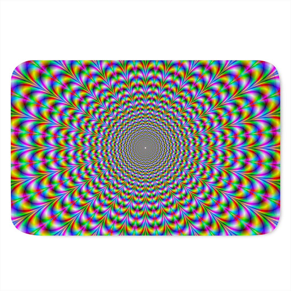 Psychedelic Web Optical Illusion Indoor Door Mat