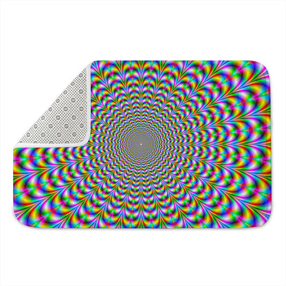 Psychedelic Web Optical Illusion Indoor Door Mat