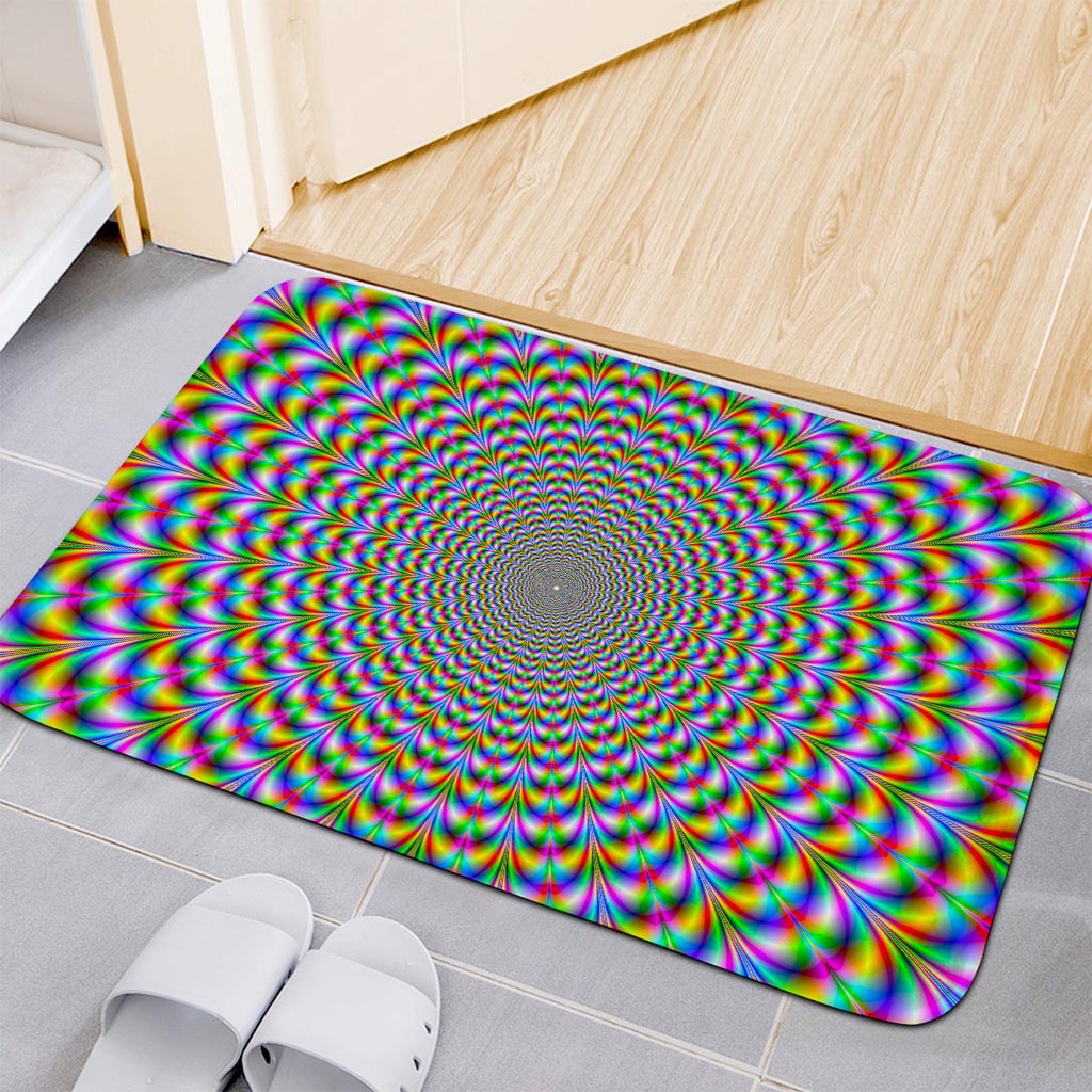 Psychedelic Web Optical Illusion Indoor Door Mat