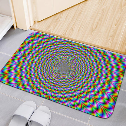 Psychedelic Web Optical Illusion Indoor Door Mat
