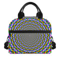 Psychedelic Web Optical Illusion Insulated Lunch Bag