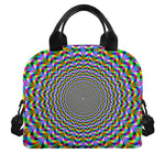 Psychedelic Web Optical Illusion Insulated Lunch Bag