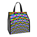 Psychedelic Web Optical Illusion Insulated Lunch Tote