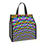 Psychedelic Web Optical Illusion Insulated Lunch Tote