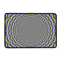 Psychedelic Web Optical Illusion Kitchen Mat