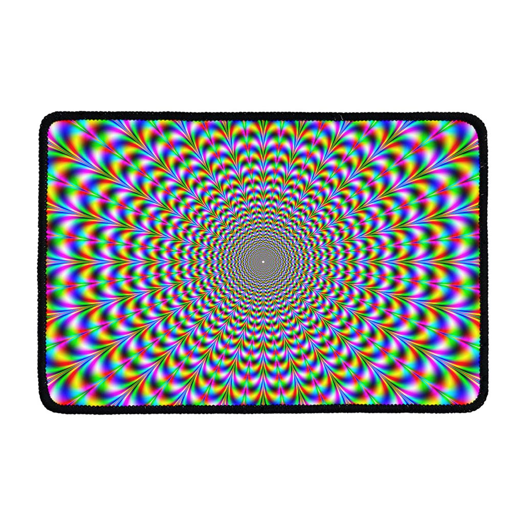 Psychedelic Web Optical Illusion Kitchen Mat