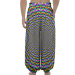 Psychedelic Web Optical Illusion Lantern Pants
