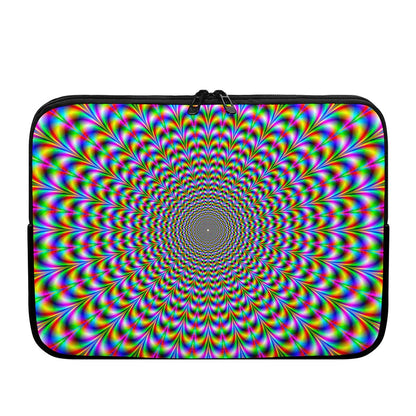 Psychedelic Web Optical Illusion Laptop Sleeve