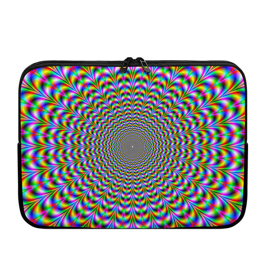 Psychedelic Web Optical Illusion Laptop Sleeve