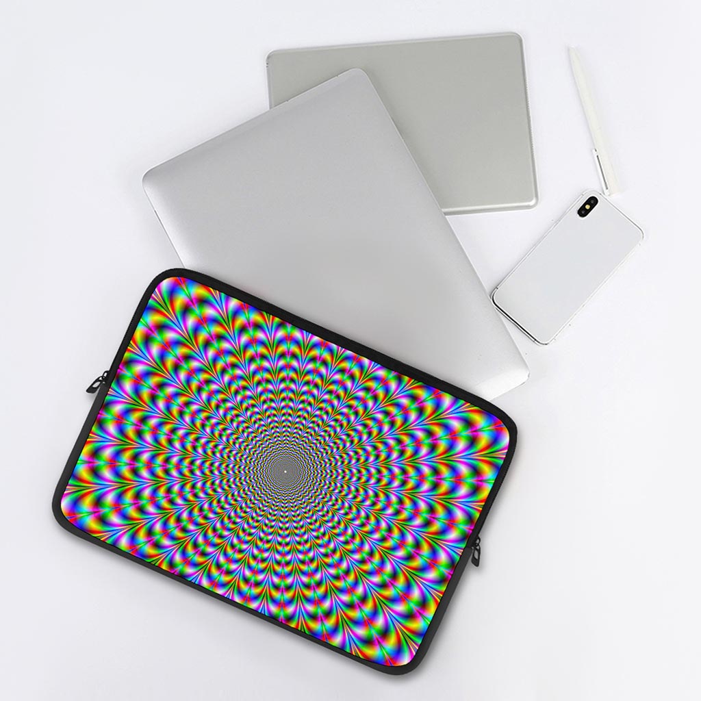 Psychedelic Web Optical Illusion Laptop Sleeve