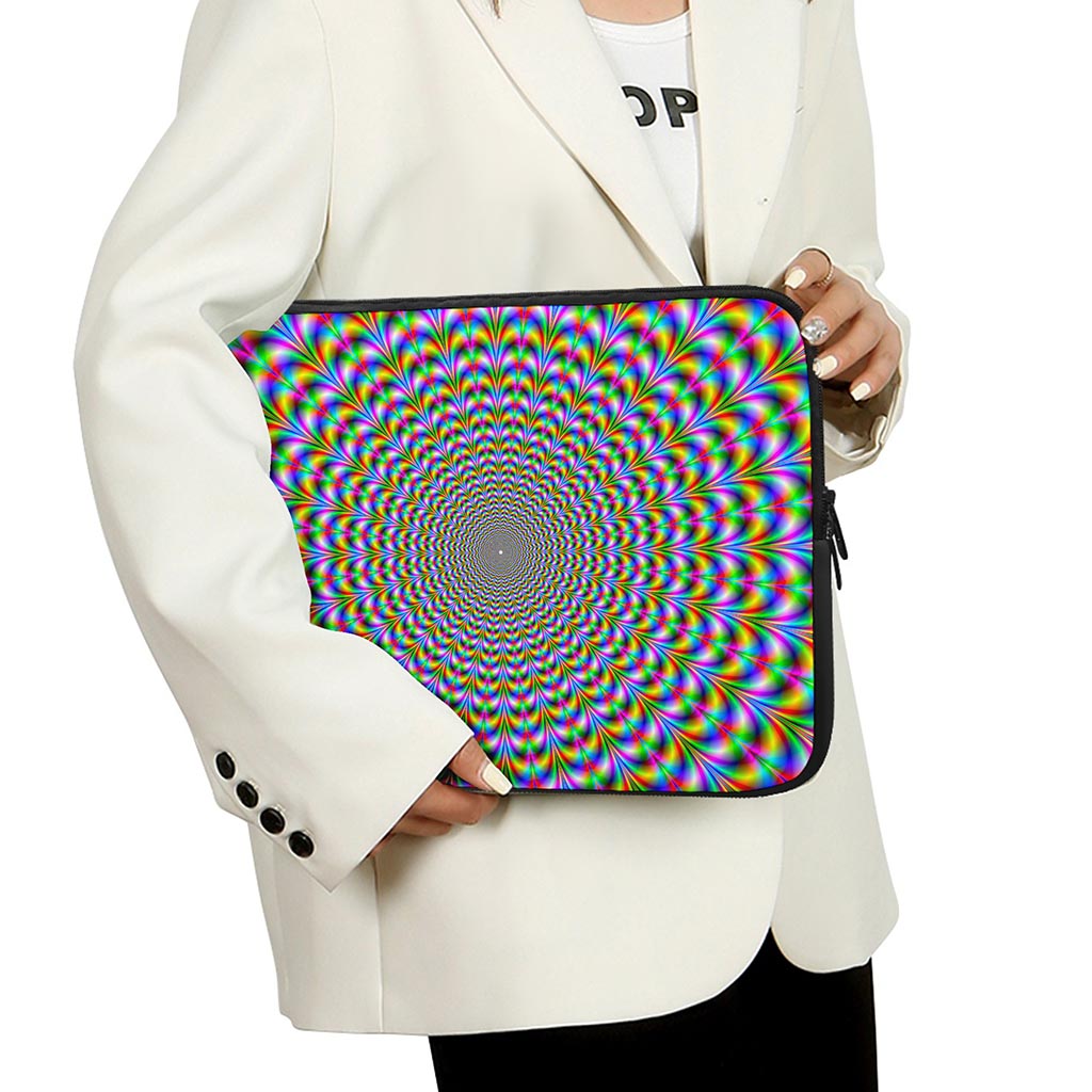 Psychedelic Web Optical Illusion Laptop Sleeve