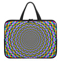 Psychedelic Web Optical Illusion Laptop Sleeve With Handle