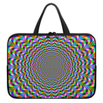 Psychedelic Web Optical Illusion Laptop Sleeve With Handle