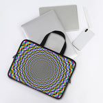 Psychedelic Web Optical Illusion Laptop Sleeve With Handle