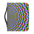 Psychedelic Web Optical Illusion Leather Bible Cover