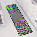 Psychedelic Web Optical Illusion Long Kitchen Mat
