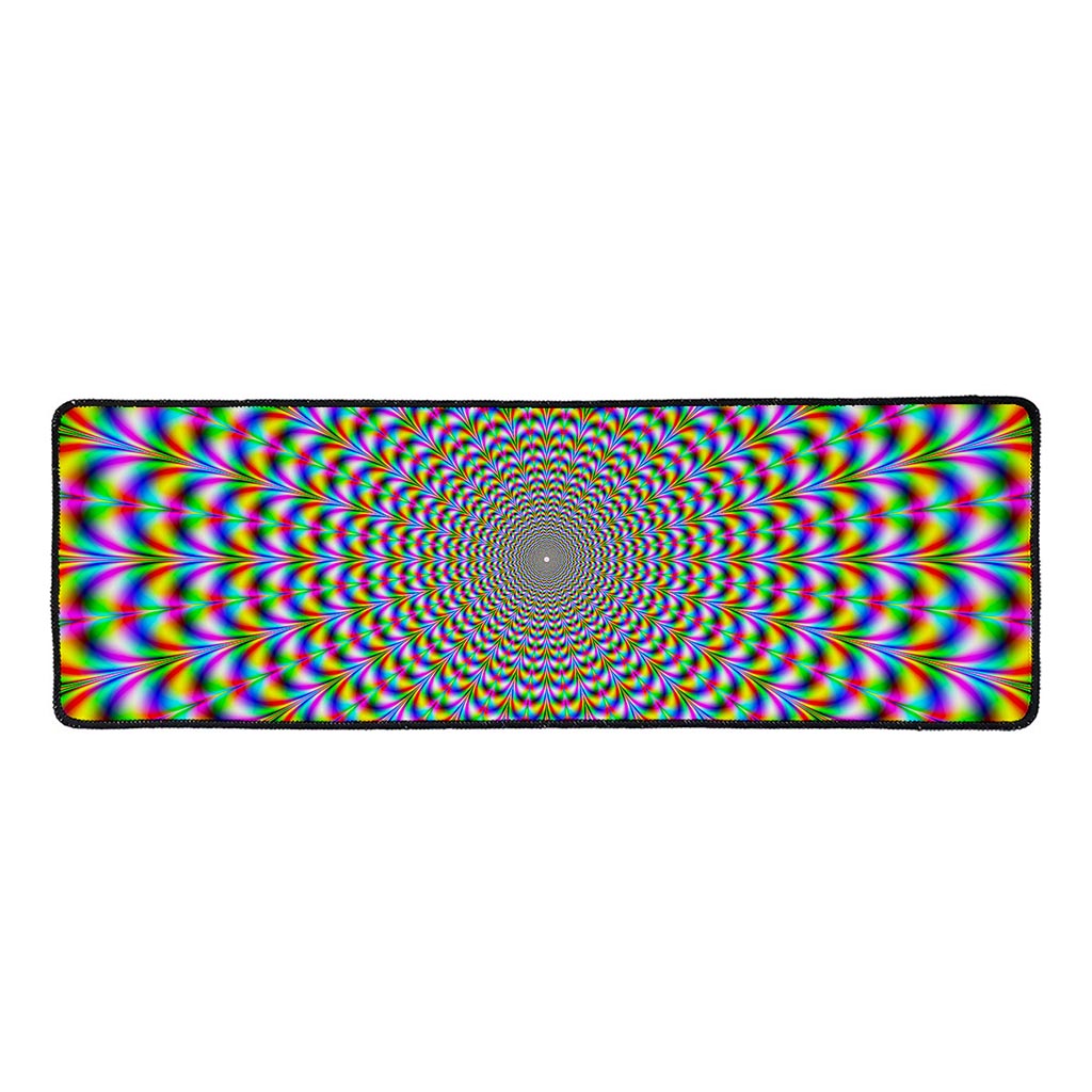 Psychedelic Web Optical Illusion Long Kitchen Mat
