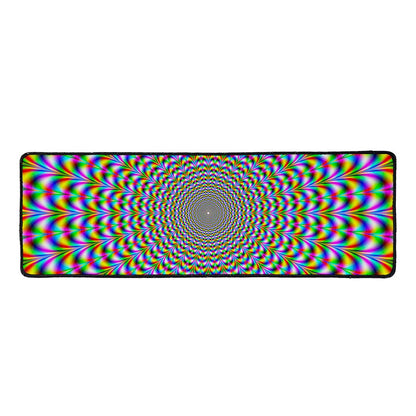 Psychedelic Web Optical Illusion Long Kitchen Mat