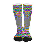 Psychedelic Web Optical Illusion Long Socks