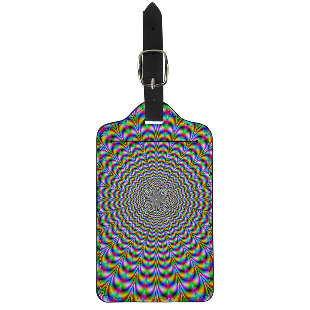Psychedelic Web Optical Illusion Luggage Tag
