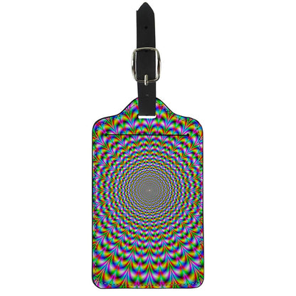 Psychedelic Web Optical Illusion Luggage Tag