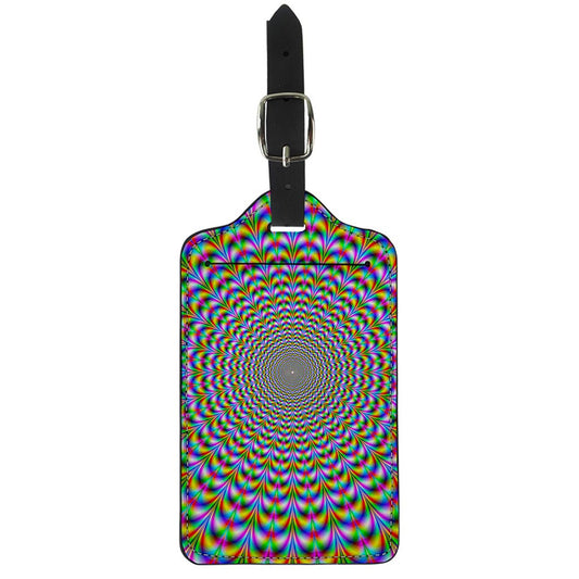 Psychedelic Web Optical Illusion Luggage Tag