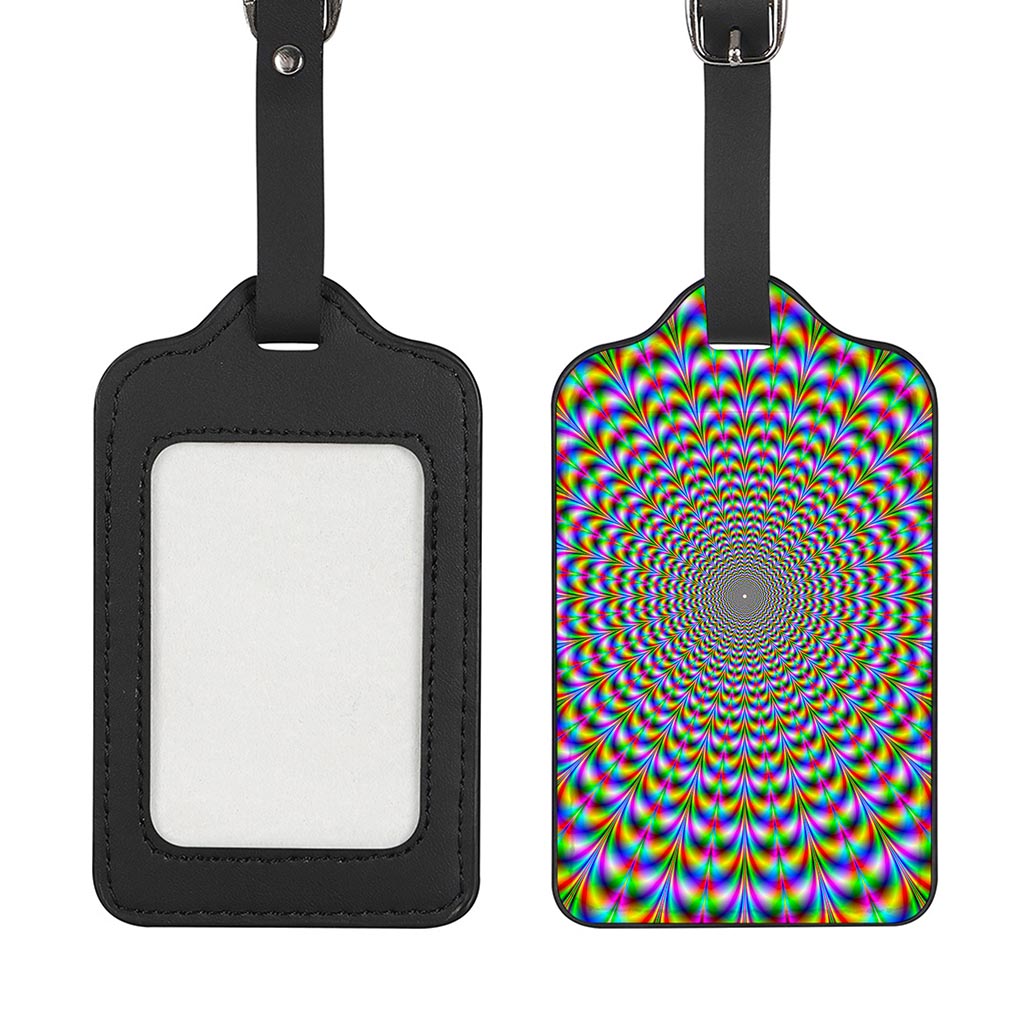 Psychedelic Web Optical Illusion Luggage Tag