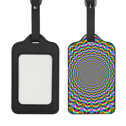 Psychedelic Web Optical Illusion Luggage Tag