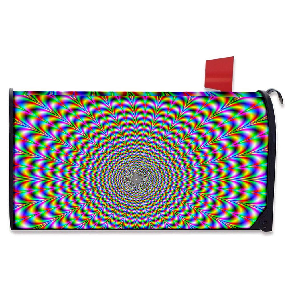 Psychedelic Web Optical Illusion Mailbox Cover