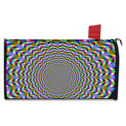 Psychedelic Web Optical Illusion Mailbox Cover