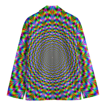 Psychedelic Web Optical Illusion Men's Blazer