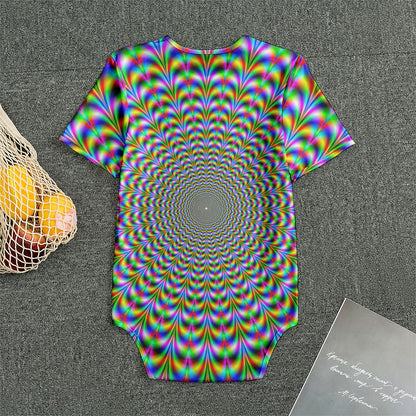 Psychedelic Web Optical Illusion Men's Bodysuit