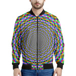Psychedelic Web Optical Illusion Men's Bomber Jacket