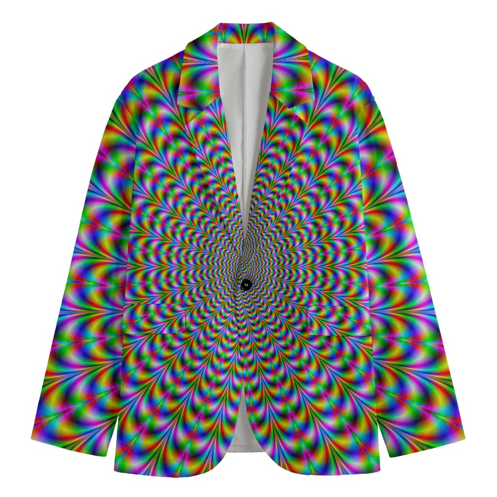 Psychedelic Web Optical Illusion Men's Cotton Blazer