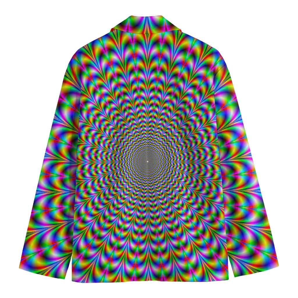 Psychedelic Web Optical Illusion Men's Cotton Blazer