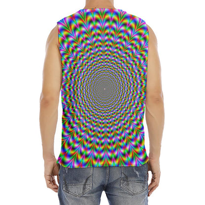 Psychedelic Web Optical Illusion Men's Fitness Tank Top