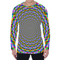 Psychedelic Web Optical Illusion Men's Long Sleeve T-Shirt