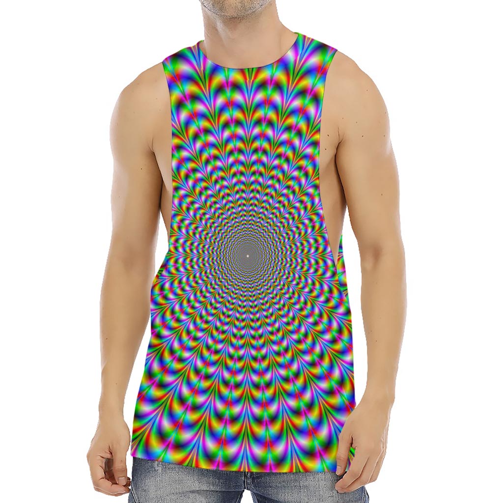 Psychedelic Web Optical Illusion Men's Muscle Tank Top