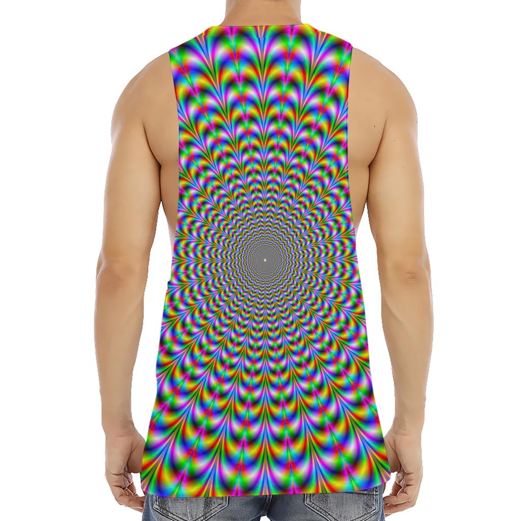 Psychedelic Web Optical Illusion Men's Muscle Tank Top