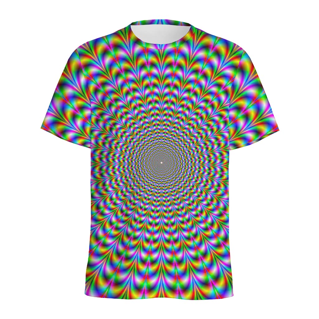 Psychedelic Web Optical Illusion Men's Sports T-Shirt