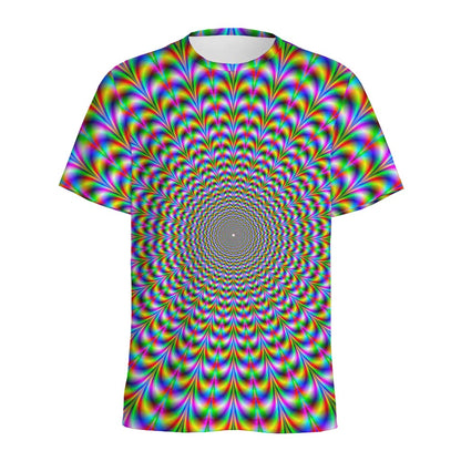 Psychedelic Web Optical Illusion Men's Sports T-Shirt