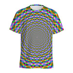 Psychedelic Web Optical Illusion Men's Sports T-Shirt