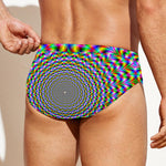 Psychedelic Web Optical Illusion Men's Swim Briefs