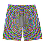 Psychedelic Web Optical Illusion Men's Swim Trunks