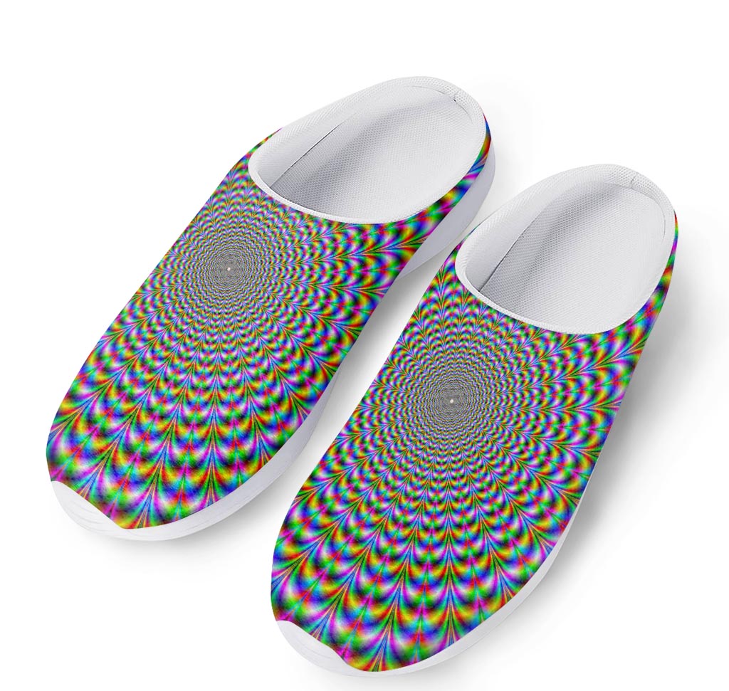 Psychedelic Web Optical Illusion Mesh Casual Shoes